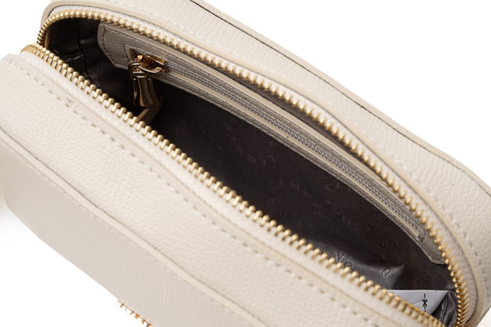 Vince Camuto Bolso Cruzado Crema Polipiel Elegante y Versátil Bolso Bandolera para Mujer 19x6x13 cm